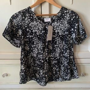 NWT Sienna Sky babydoll floral blouse